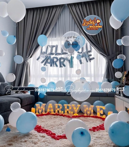 Set bóng bay Marry Me cầu hôn người yêu