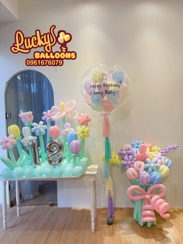 Set bóng bay sinh nhật đơn giản tại Hà Nội