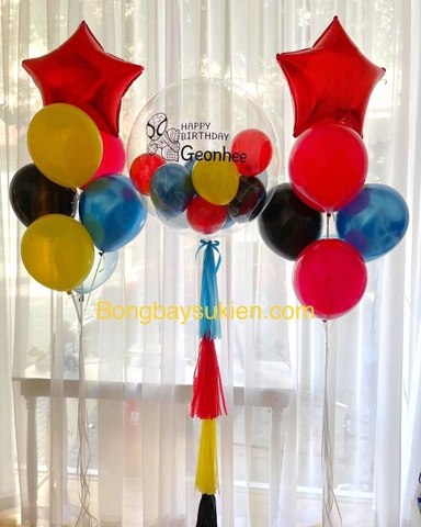 Set bóng bay sinh nhật người nhện spiderman