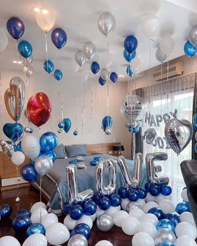 Set Bóng Bay Trang Trí Phòng Cưới Đơn Giản 8