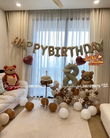 Set Bóng Bay Trang Trí Sinh Nhật Bé Yêu