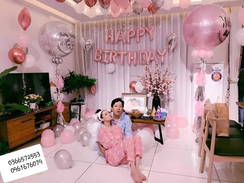 Set Bóng Bay Trang Trí Sinh Nhật Cho Vợ Yêu