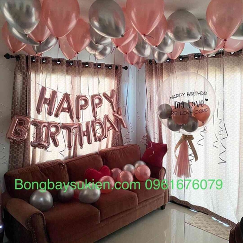 Set Bóng Bay Trang Trí Sinh Nhật vợ My Love