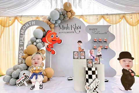 Set Bóng Trang Trí Mừng Đầy Tháng Bé Trai