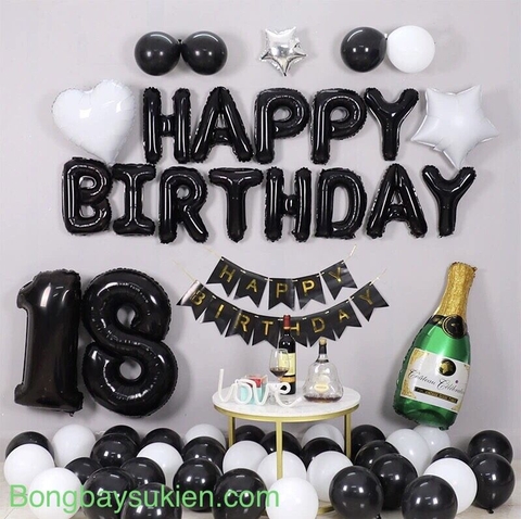 Set Bóng Trang Trí Sinh Nhật Người Lớn 01