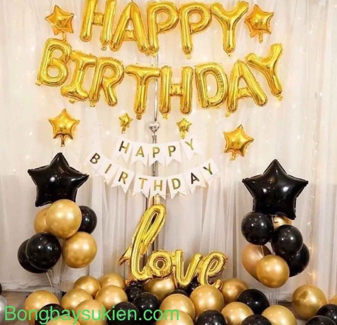 Set trang trí bóng bay sinh nhật đơn giản
