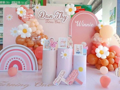 Set Trang Trí Sinh Nhật Cho Bé Gái Đẹp Tại Tây Hồ