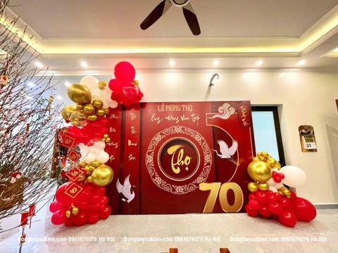 TOP 100 MẪU BACKDROP MỪNG THỌ ĐẸP  ẤN TƯỢNG TẠI HÀ NỘI