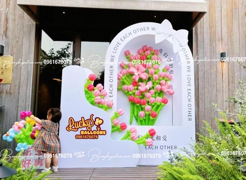 TRANG TRÍ BACKDROP HOA BÓNG BAY SINH NHẬT 1