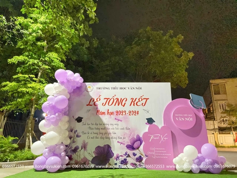 Trang Trí Backdrop Tổng Kết Năm Học Cho Bé