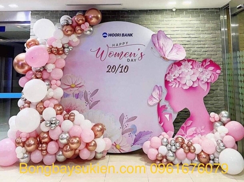 trang trí background quốc tế phụ nữ việt nam