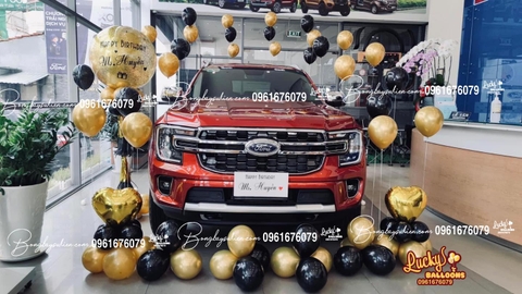 Trang Trí Bàn Giao Xe Ô Tô Ford Bằng Bóng Bay 16