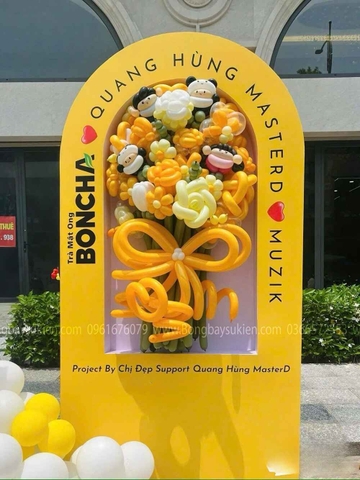 Trang trí bảng hoa khai trương đẹp