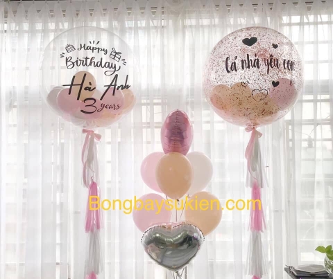 Trang trí bóng bay jumbo sinh nhật đầy tháng