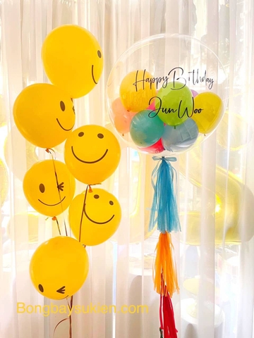 Trang trí bóng bay sinh nhật thôi nôi cho bé