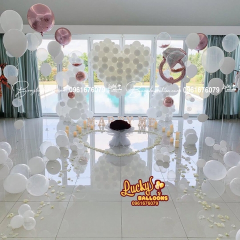 Trang Trí Bong Bóng Cầu Hôn Will You Marry Me