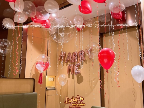 Trang trí cầu hôn với bóng bay tại Hà Nội