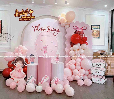 Trang Trí Đầy Tháng Bé Gái Tại Hoàn Kiếm