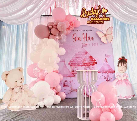 Trang Trí Đầy Tháng Bé Gái Tại Ba Đình