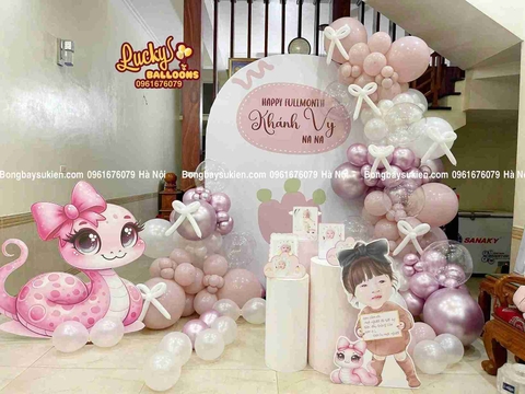 Trang Trí Đầy Tháng Bé Gái Tại Cầu Giấy