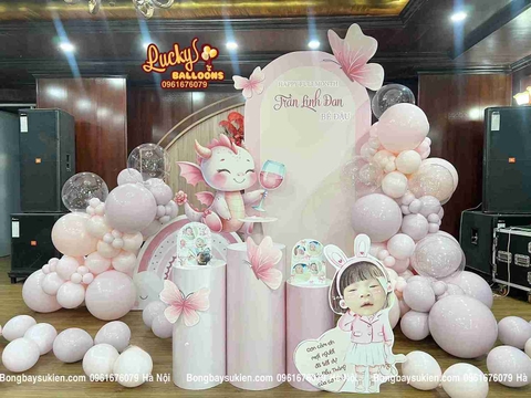 Trang Trí Đầy Tháng Bé Gái Tại Thanh Xuân