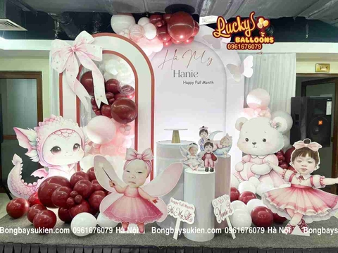 Trang Trí Đầy Tháng Bé Gái Unicorn