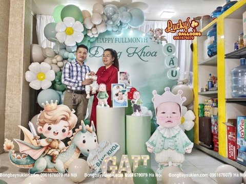 Trang Trí Đầy Tháng Bé Trai Chủ Đề Hoàng Tử Hà Nội