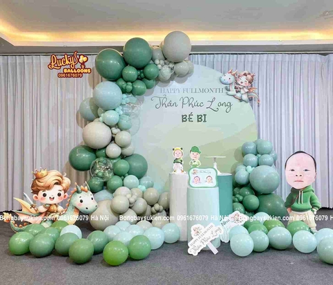 Trang Trí Đầy Tháng Bé Trai Đơn Giản Đẹp