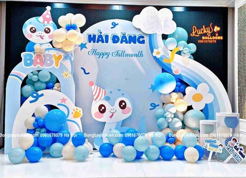 Trang Trí Đầy Tháng Bé Trai Tại Nhà