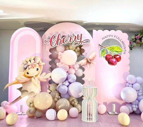 Trang Trí Đầy Tháng Full Month Cho Bé Gái