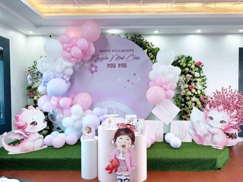 Dịch Vụ Trang Trí Đầy Tháng Full Month Giá Rẻ