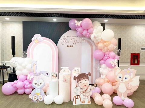 Dịch Vụ Trang Trí Đầy Tháng Trọn Gói Cho Bé Gái