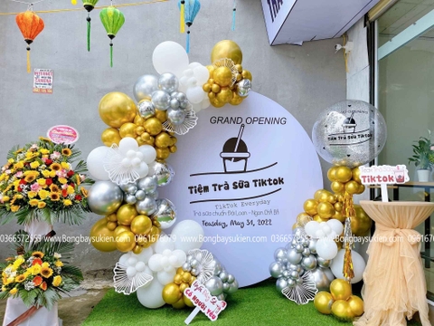 Trang Trí Khai Trương Cửa Hàng Tiệm Trà Sữa