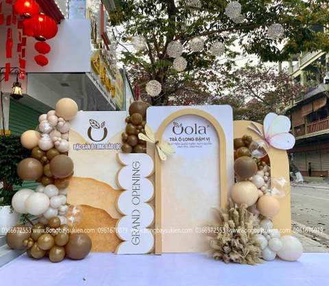 Trang Trí Khai Trương Cửa Hàng Trà Ô Long