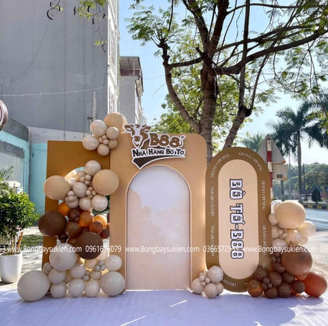 Trang Trí Khai Trương Nhà Hàng Bò Tơ Đẹp