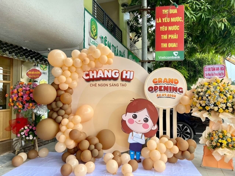 Trang trí khai trương quán chè