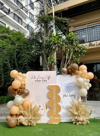 Trang Trí Khai Trương Quán Coffee Sang Trọng