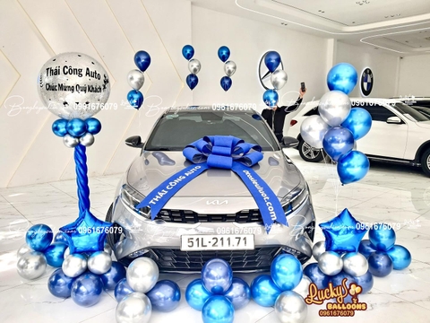 Trang Trí Lễ Bàn Giao Xe Ô Tô Với Bóng Bay 8