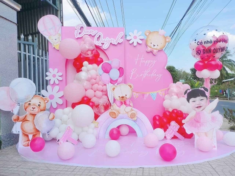Trang Trí Sinh Nhật 1 Tuổi Bé Gái Giá Rẻ 12