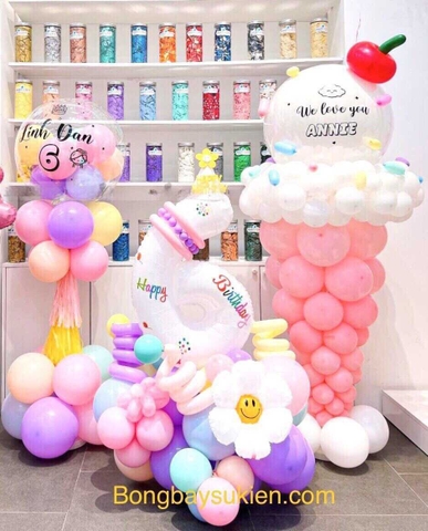 Trang trí sinh nhật bằng bóng bay nghệ thuật