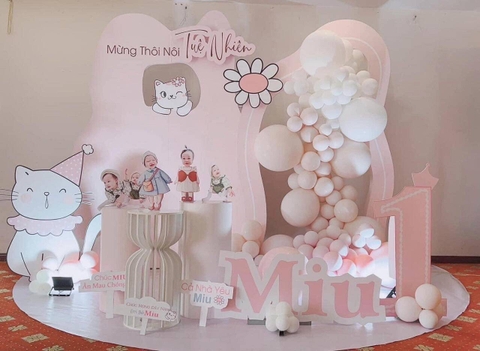 Trang Trí Sinh Nhật Bé Gái 1 Tuổi Xinh