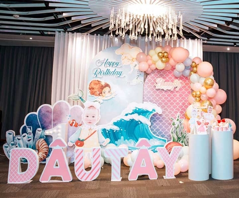 Trang trí sinh nhật chủ đề nàng tiên cá