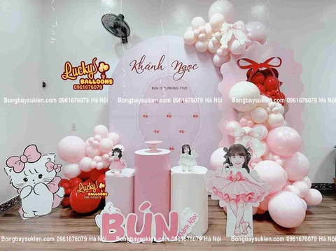 Trang Trí Sinh Nhật Bé Gái Tại Chung Cư