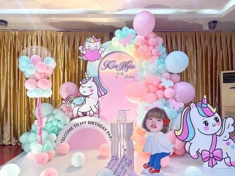 Trang Trí Sinh Nhật Bé Gái Tại Nhà Đẹp 12