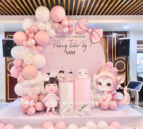 Trang Trí Sinh Nhật Bé Gái Tuổi Thìn Đẹp 03