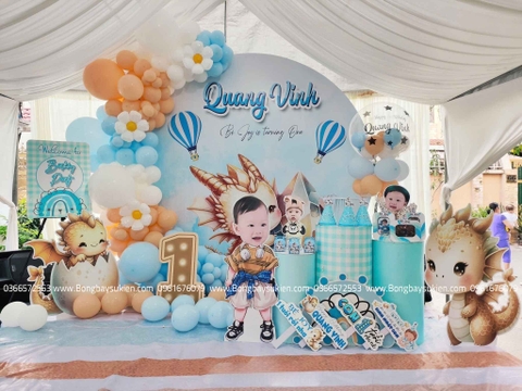 Trang Trí Sinh Nhật Bé Trai 1 Tuổi Cầu Giấy
