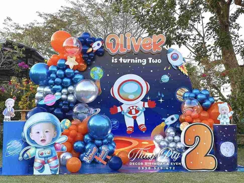 Trang Trí Sinh Nhật Bé Trai Chủ Đề Vũ Trụ