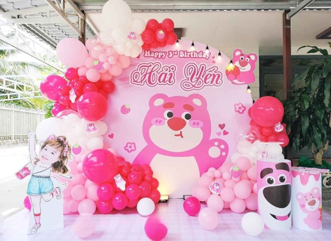 Trang Trí Sinh Nhật Tại Nhà Màu Hồng Cho Bé Gái