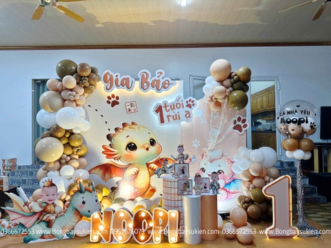 Trang trí sinh nhật tuổi Rồng bé trai