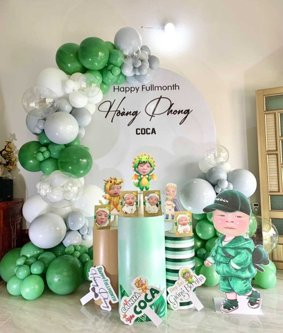 Trang Trí Tiệc Đầy Tháng Cho Bé Trai Đẹp 01